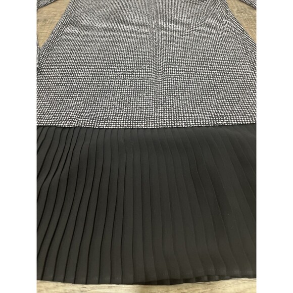 MICHAEL KORS PLEAT HEM CHIFFON SHIFT DRESS Herringbone Print XS - Picture 3 of 8